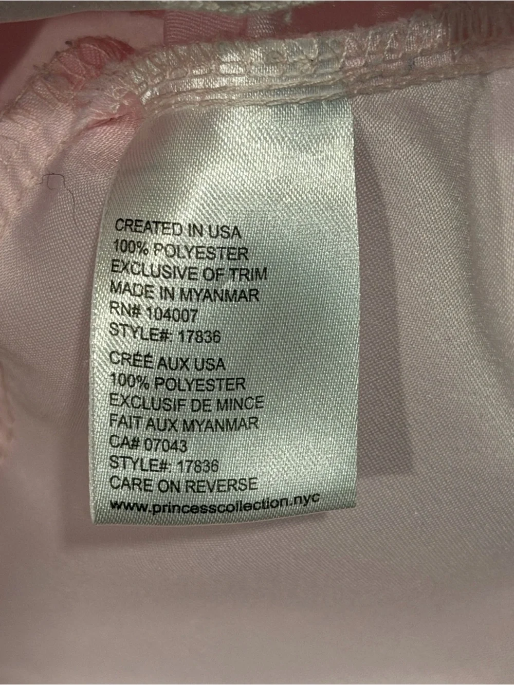 American Princess Toddler Pink & White Tulle Pearl Bow Formal Dress, 18 Months
